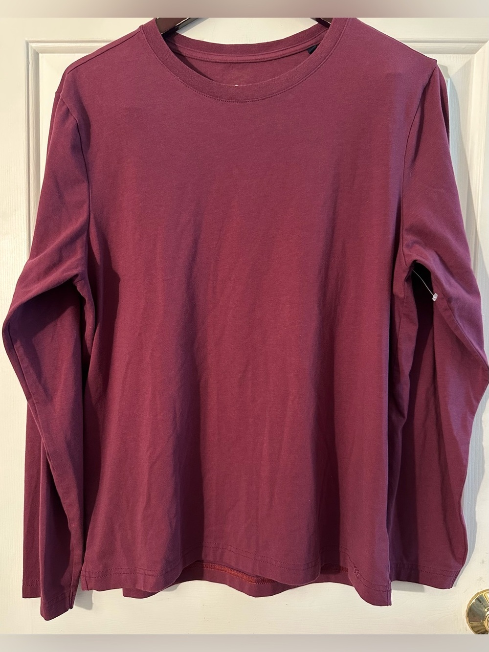 RHÔNE Med Casual Athletic NEW Burgundy Long Sleeve ORGANIC PIMA Cotton Tee Shirt